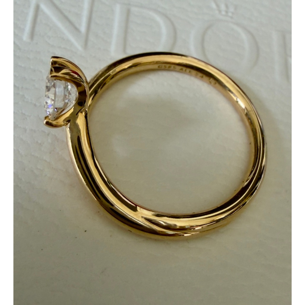 PANDORA Nova 0.50ctw Lab-Grown Diamond 14k Gold Asymmetric Ring Size 54(7) - Picture 10 of 10